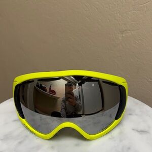 Oakley Neon Yellow and Black Ski Goggles